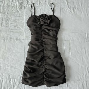 Dynamite Black Ruched Mini Dress